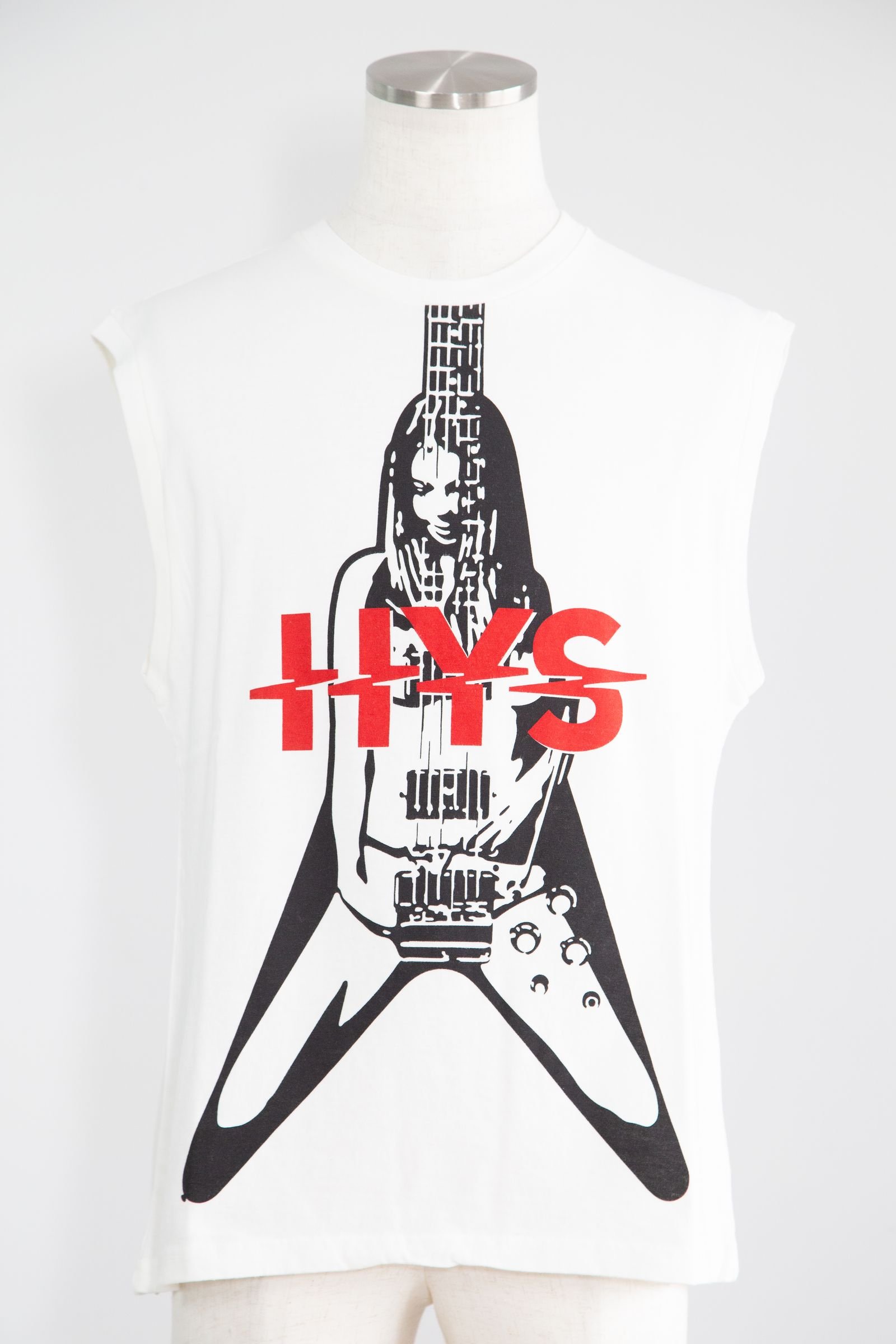 HYSTERIC GLAMOUR - FLYING V ノースリーブTシャツ / ホワイト | Tempt