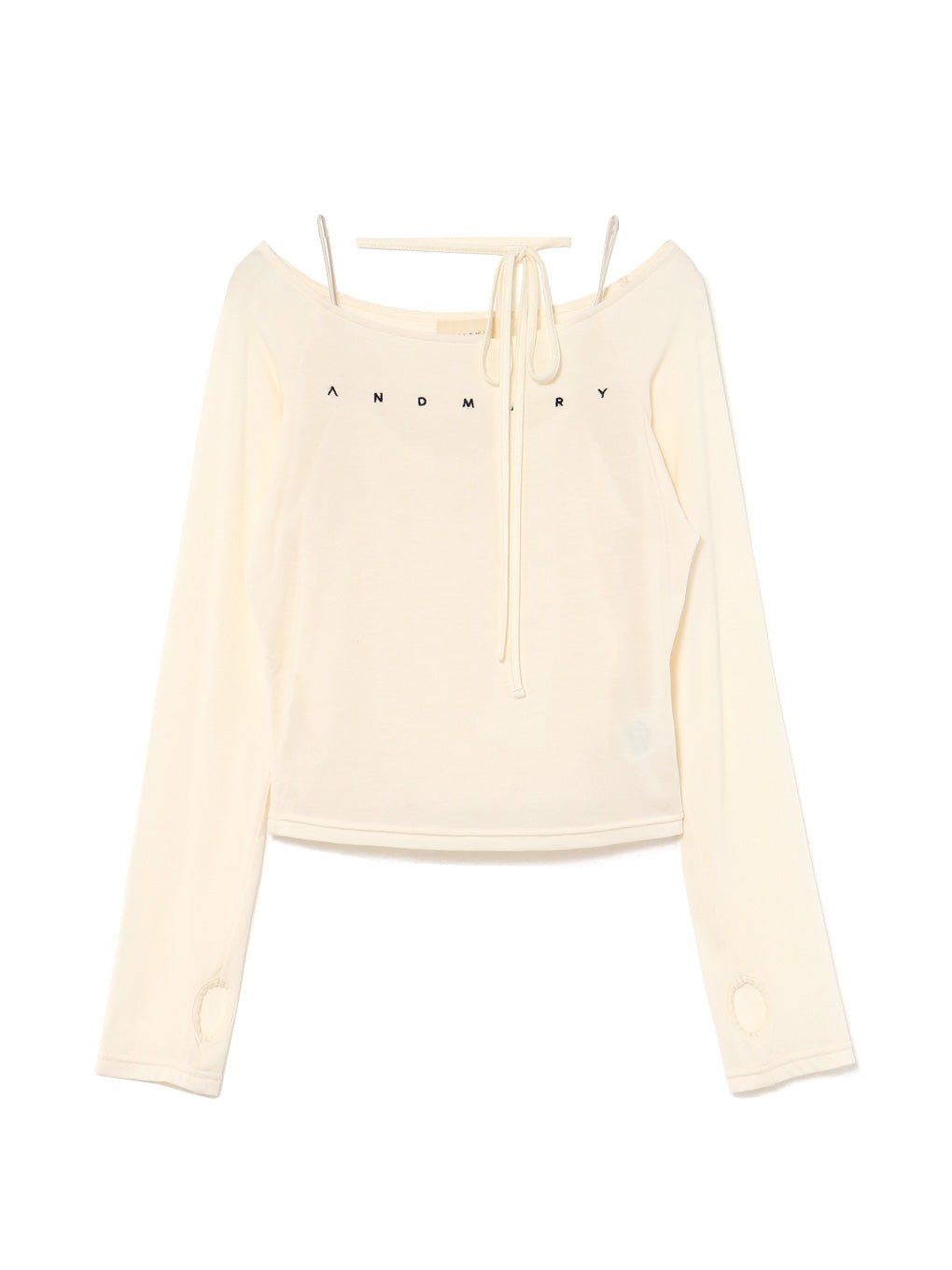 ANDMARY】Mary sheer logo tops