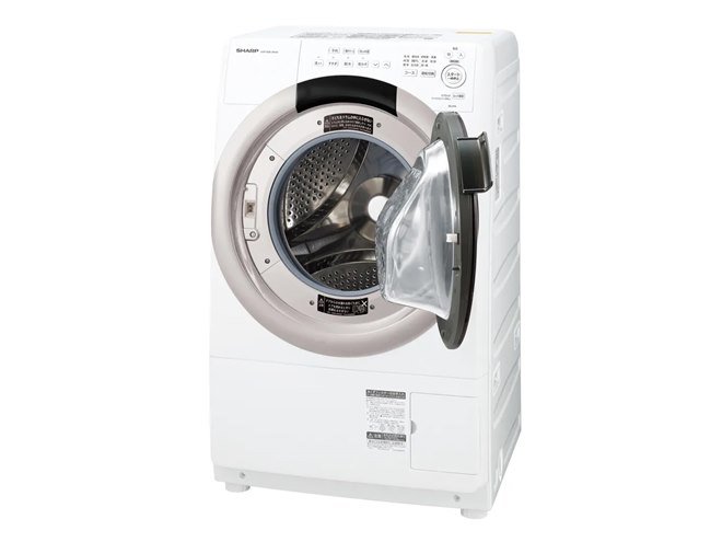 シャープ、マンションにも置ける洗濯7kg/乾燥3.5kgのドラム式洗濯乾燥