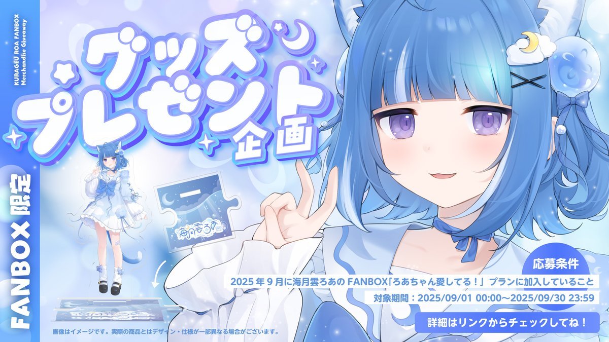 💙FANBOX限定グッズプレゼント企画💙 「ろあちゃん愛してる！」プラン