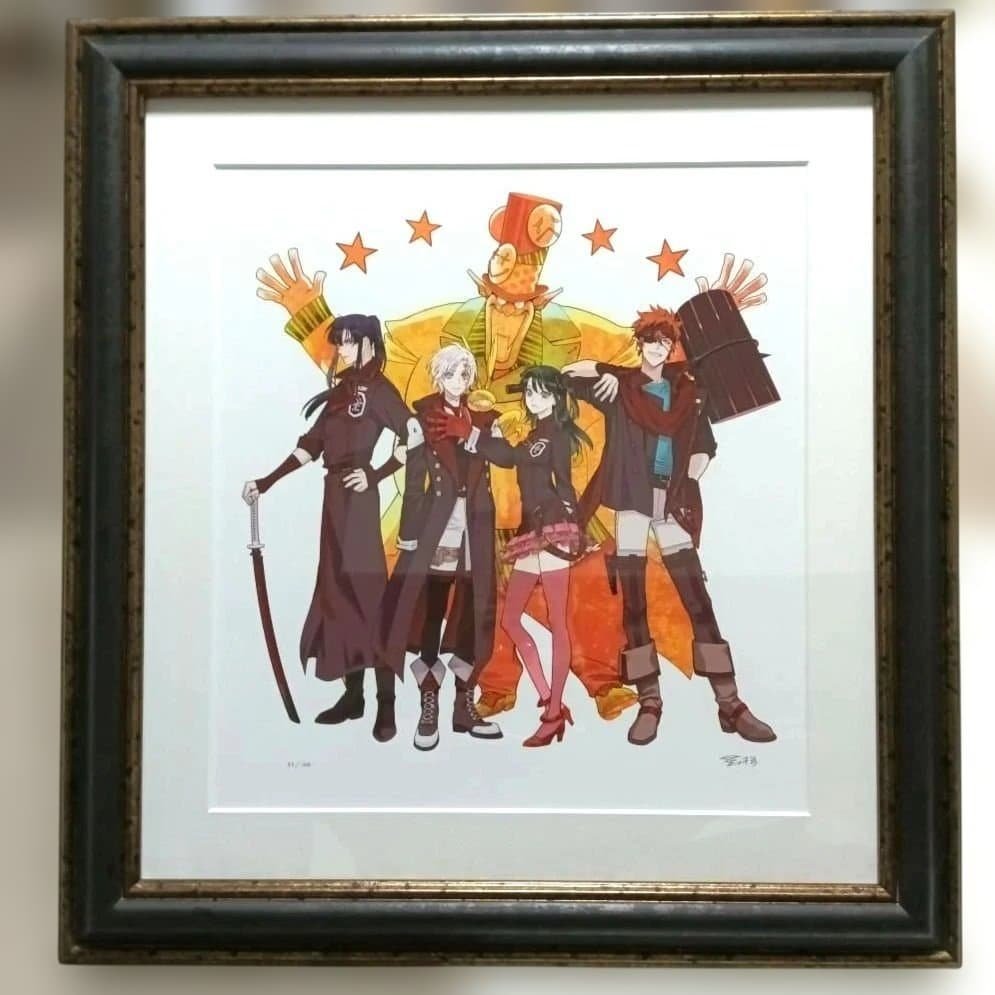 D.Gray-man 星野桂の世界展 直筆サイン入り 複製原画 Dグレ 非売品 D Gray-man 複製サイン色紙 アレン ティムキャンピー 星野桂