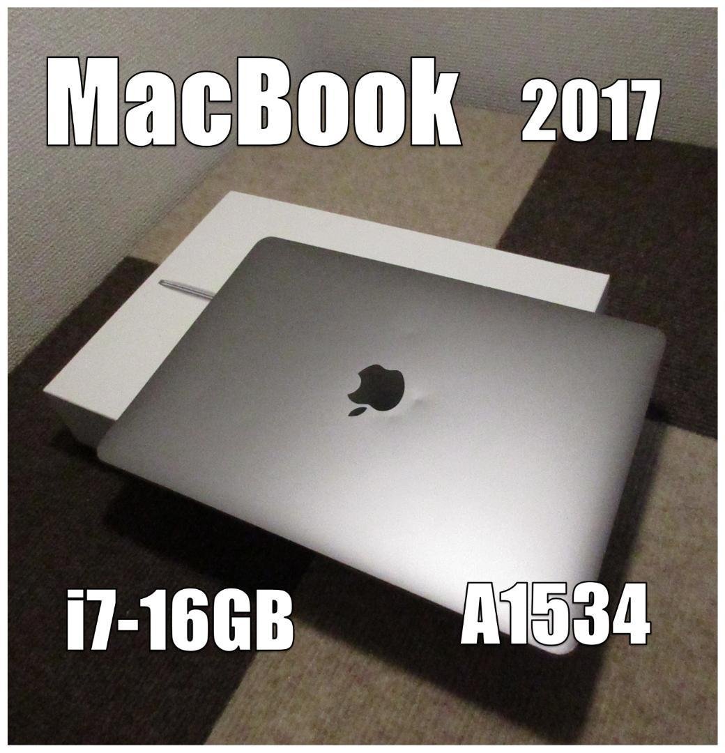 MacBook 2017 12㌅ i7/ 16GB / 512GB BT良好 MacBook 12 インチ (2017) ゴールド - Core i7 1.4 GHZ - SSD 512GB