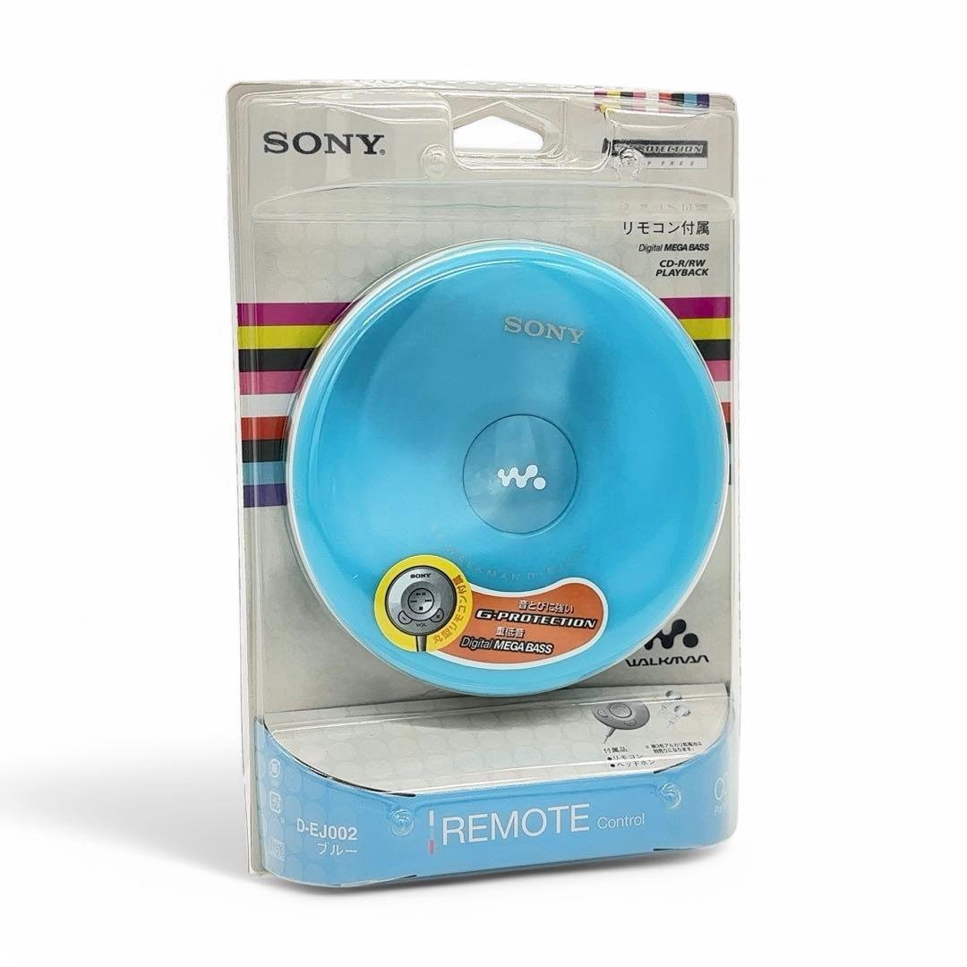 未使用 SONY ソニー ポータブルCDプレーヤー D-EJ002 ブルー Amazon.co.jp: SONY CDウォークマン ブルー D-EJ002 L : 家電＆カメラ