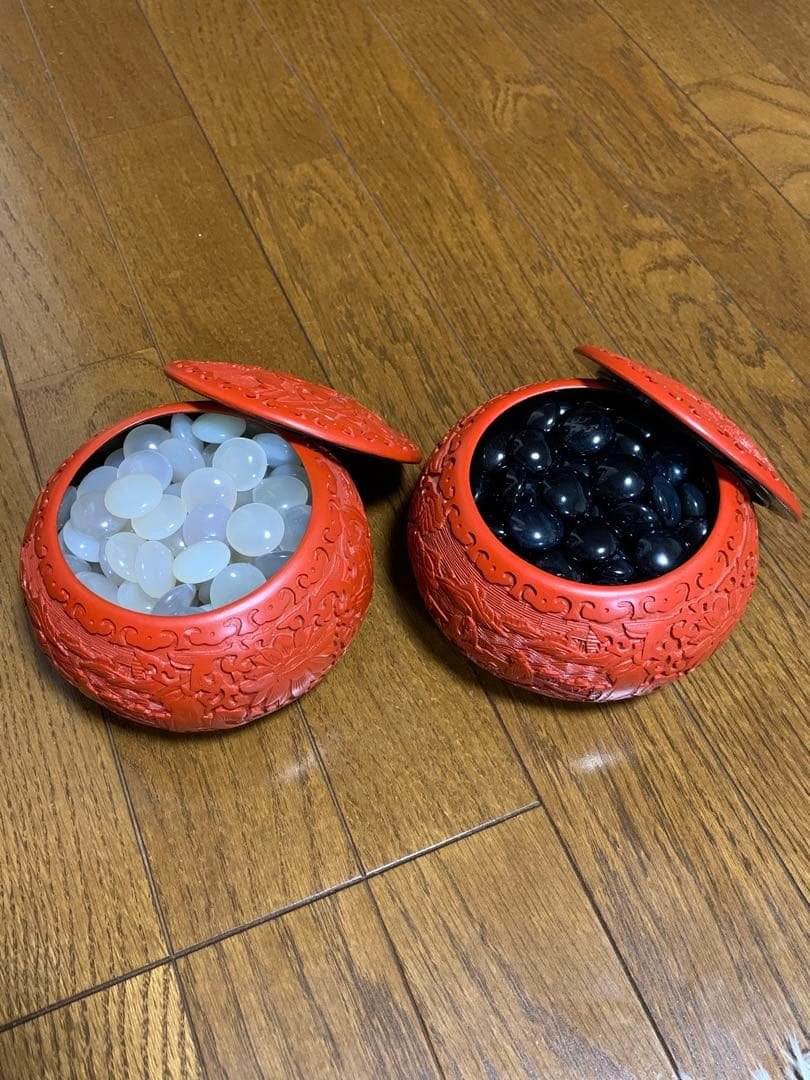 新品未使用 碁石 囲碁 堆朱 瑪瑙 メノウ 中国 Yahoo!オークション -「囲碁 碁石 瑪瑙」の落札相場・落札価格