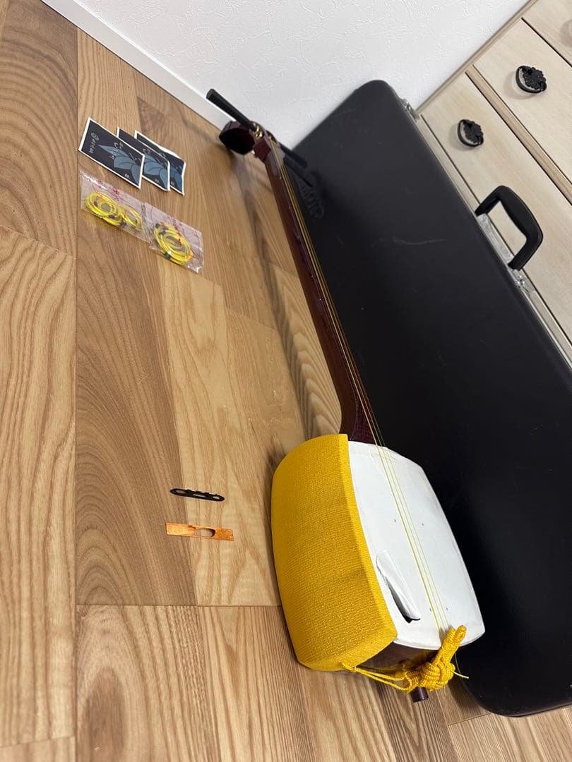 三味線 短棹 東サワリ 胴かけ 天神カバー 駒 糸巻 音緒 ハードケース付 imgrc0096657427.jpg