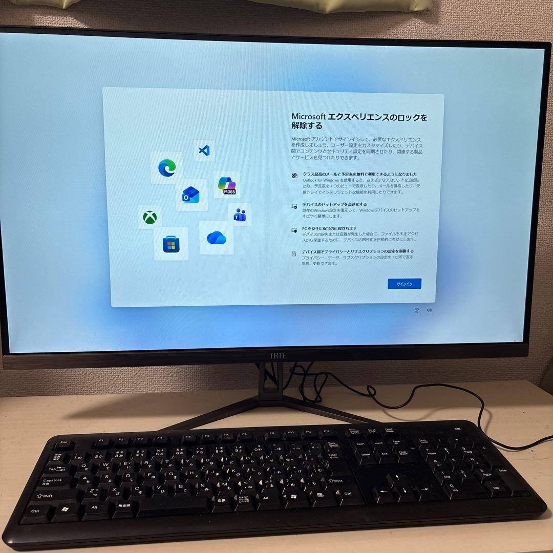 一体型デスクトップPC IRIE 27インチ IRIE デスクトップパソコン Office付き 27インチ オールインワン