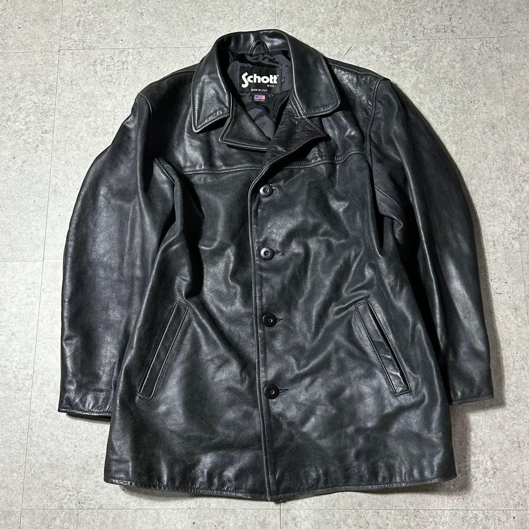 Schott オールレザー カーコート L USA製 楽天市場】Schott ショット 544 COWHIDE SHORT CAR COAT（カウハイド