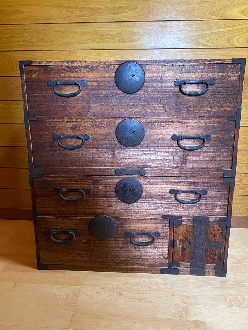時代箪笥　アンティーク　和箪笥　丸金具　桐箪笥　江戸〜大正　古家具　骨董 時代箪笥 アンティーク 和箪笥 丸金具 桐箪笥 江戸〜大正 古家具 骨董