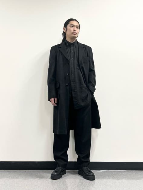 W/Ca BEAVER DOCTOR'S JACKET(S Black): Yohji Yamamoto POUR HOMME